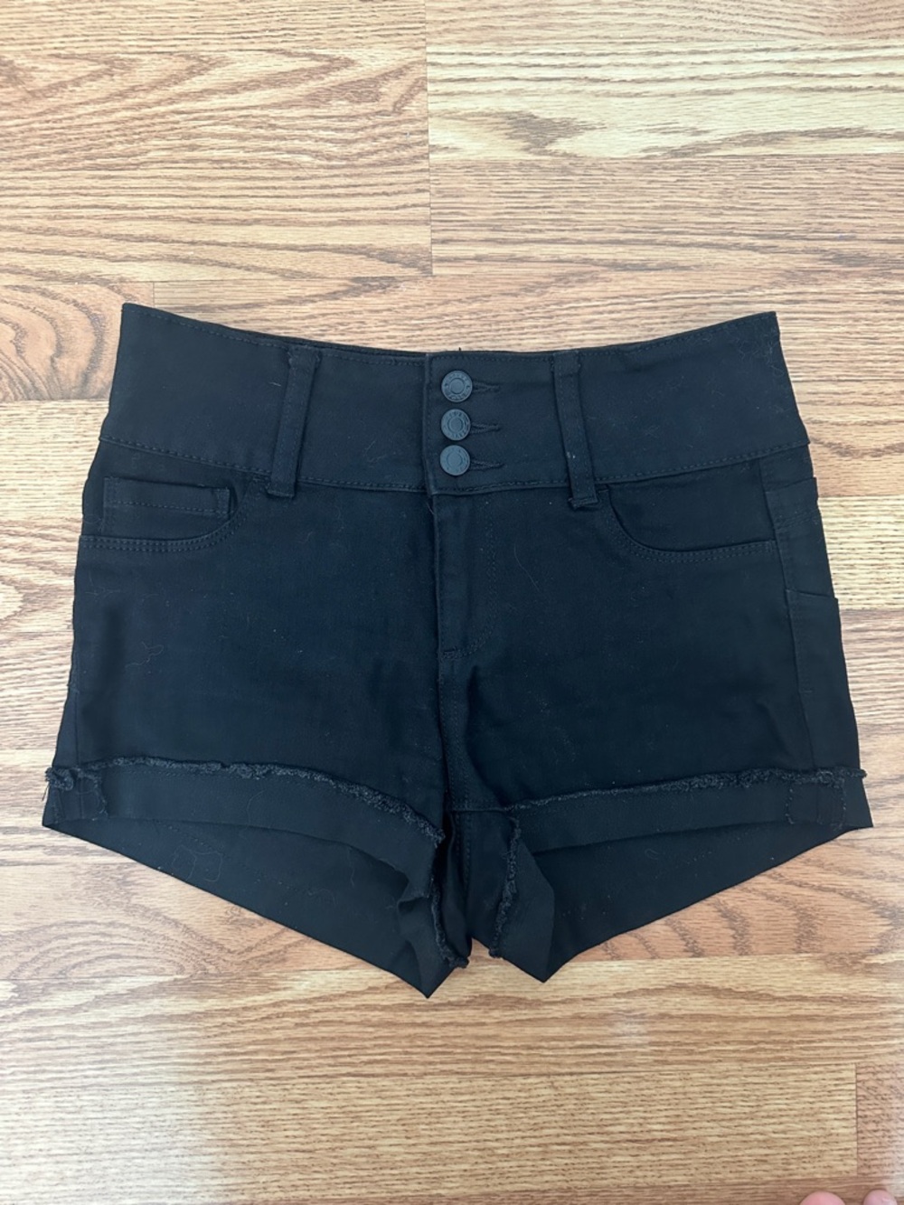 High-Waist Black Women's Denim Shorts